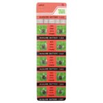 باتری سکه ای T&E مدل AG4/626A/377A/CX66W پک 10 تایی