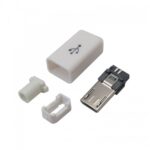 کانکتور USB Micro نری به همراه کاور سفید