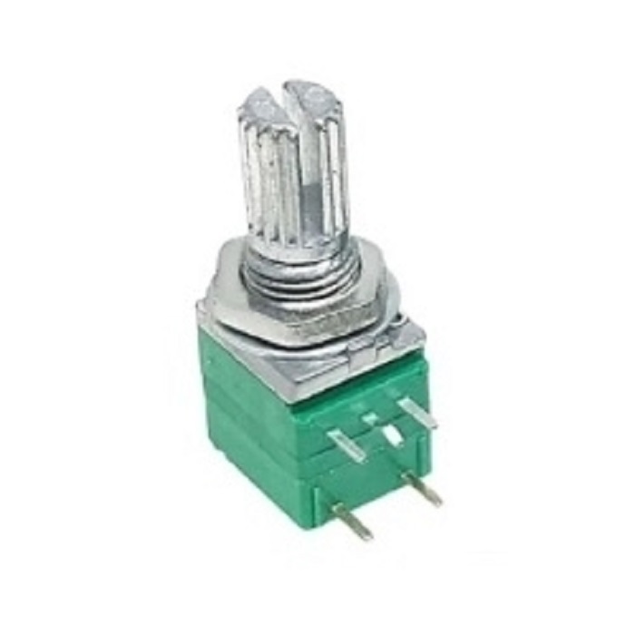 1474 کلید ولوم 20 کیلو اهم سبز رنگ آمپلی فایری 5 پایه - Image 1