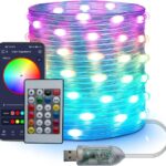 ریسه RGB گیمینگ هوشمند با اتصال USB و بلوتوث – با رقص نور حساس به صدا بسته 10 متری