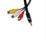 تبدیل فیش 3.5 میلی متری صاف 3 خط به مادگی RCA