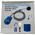 دوش شارژی کمپینگ همراه با سطل تاشو Rechargeable camping shower